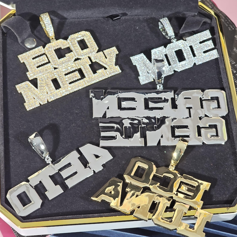 Iced Out Custom Number & Name Pendants with 12mm Cuban Chain,Birthday Necklace,Personalized Jewelry image 6