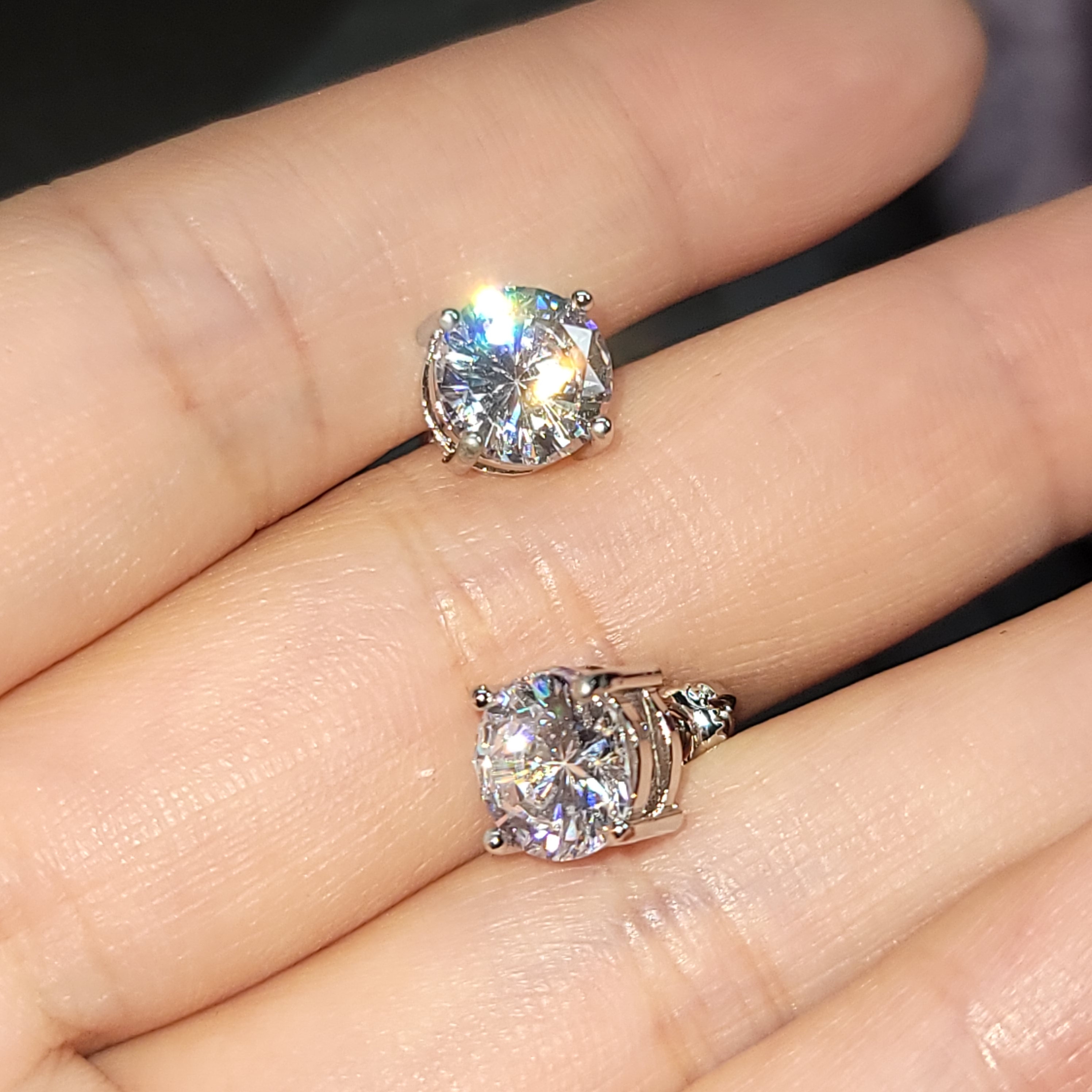 Orecchini A Cerchio In Argento Sterling Con Zirconia Cubica - Ipoallergenici, Senza Nichel - Regalo Per Donna In Confezione Regalo - 3