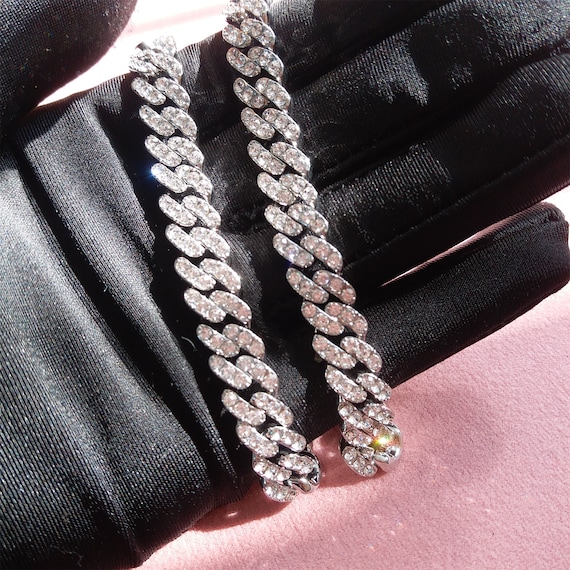 Catena A Maglie Cubane HIP Hop Da 13 Mm Per Uomo Collana Con Bling Ghiacciato Miami Placcato In Oro Bling Per Uomo Donna Regalo Di Gioielli Rapper - Foto 7