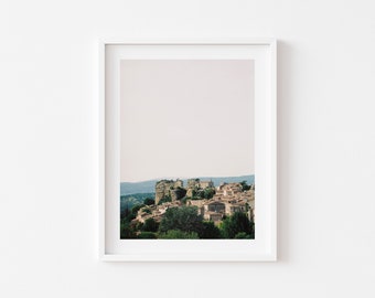 Provence Village Landscape | Saignon France | Digital Download + Fine Art Print | Film Photography