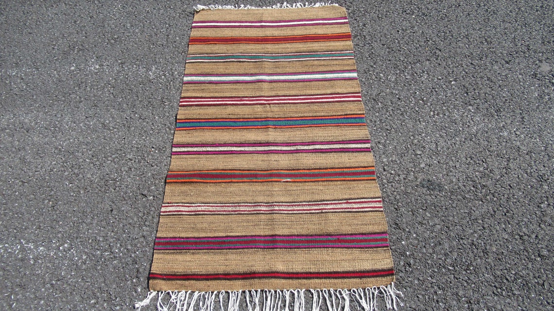 2x4 feet Striped turkish rug large area rug high quality | Etsy