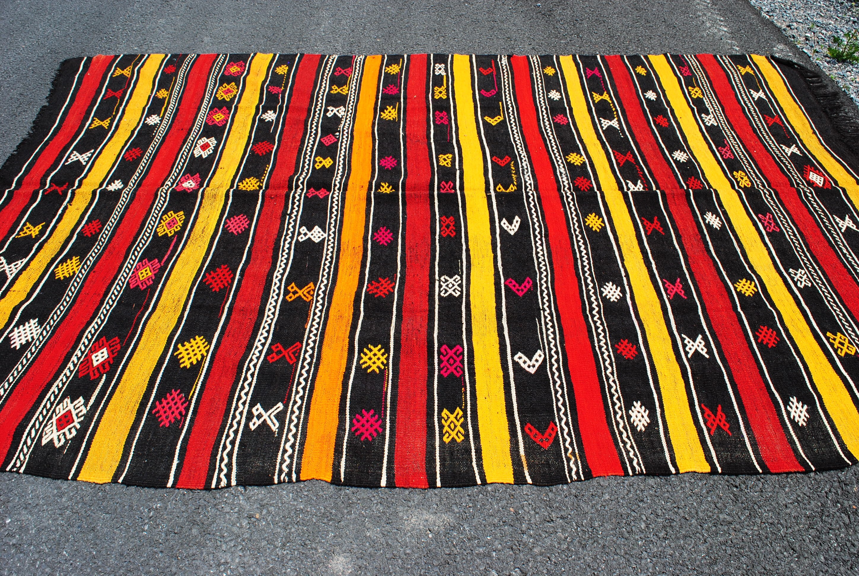 BIG DISCOUNT 7x10 feet Rainbow Turkish rug Carpet Wool rug Etsy