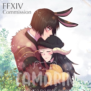 FFXIV Anime Character Commission: Custom Digital Art