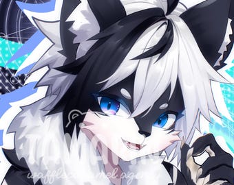 Furry Commission Fursona Avatar, Anthro Character Art, Furry PFP, Fursona Headshot Icon