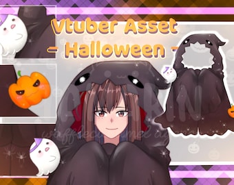 VTUBER LIVE2D ASSET - stream decoration halloween edition | vtuber asset twitch youtube