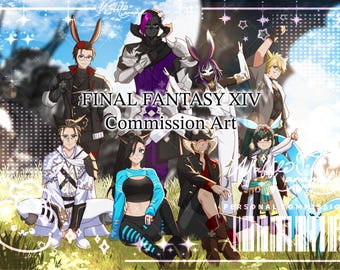 FFXIV Anime Character Commission: Custom Digital Art