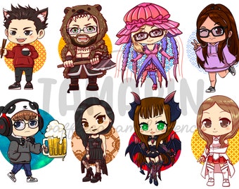 ANIME BIRTHDAY GIFT | anime art commission | Custom Chibi Commission |anime commission |Anime Chibi |Chibi Couple | Pet | Personalized Gift
