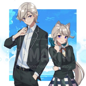 ANIME Comisión de arte / comisión de arte personalizado / arte digital (oc, d&d, pareja, genshin, ff xiv, comisión de arte anime)