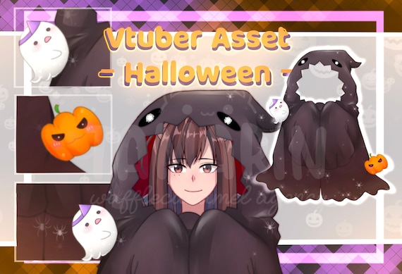VTUBER LIVE2D ASSET - stream decoration halloween edition | vtuber asset twitch youtube