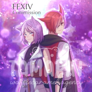 ANIME-COMMISSIE FFXIV | aangepast anime-personage | digitale anime-kunstcommissie (oc, D&D, fanart, couple, genshin, final fantasy xiv)