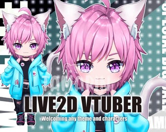 Chibi Vtuber Chibi Commission Live2D Model Custom: Design & Rigging,  vtuber chibi design commission live2d (Commercial Use Included)