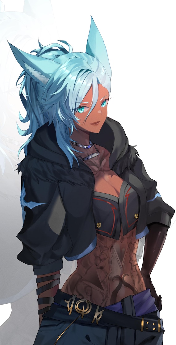 FFXIV ANIME COMMISSION | custom anime art commission (oc, armor, d&d, fanart, final fantasy xiv, couple, ff xiv,anime commission)