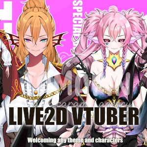 CUSTOM VTUBER LIVE2D anime art commission commercial use live 2d model vtuber model ready to rigging image 3