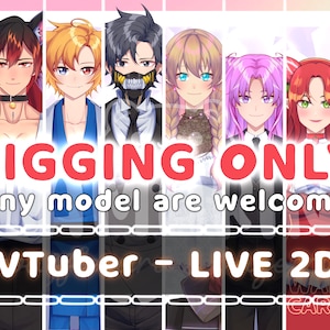 ALLEEN RIGGING | custom LIVE2D VTuber-commissie | commercieel gebruik | live 2D-model | kant-en-klaar vtuber-model | tuigage