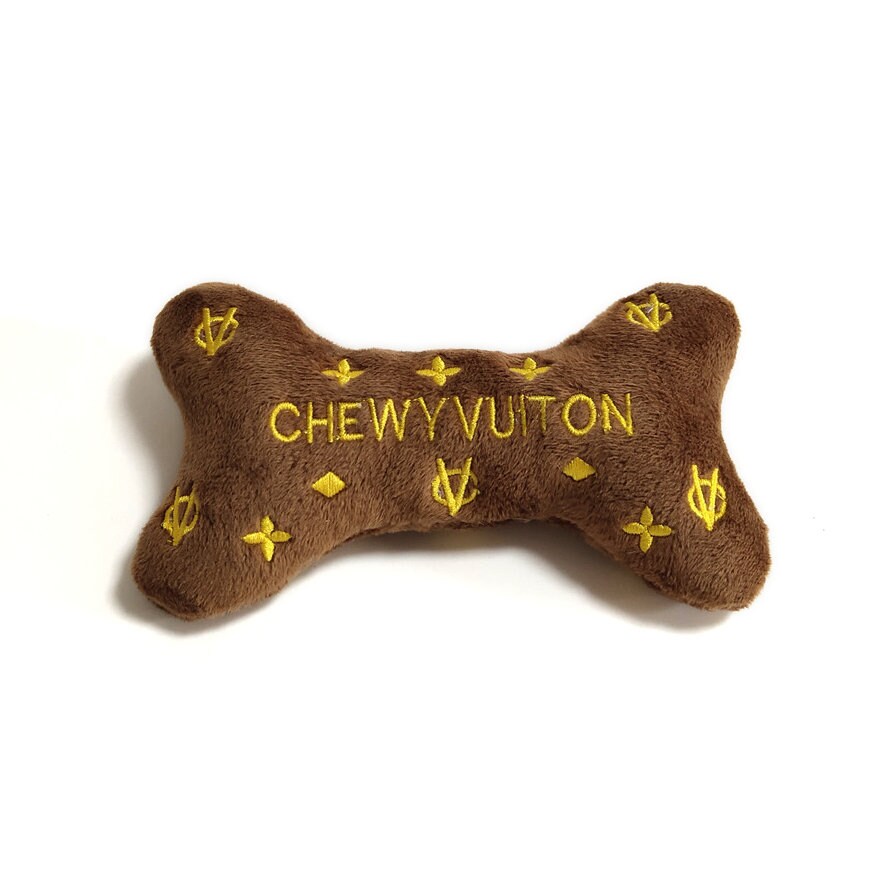Chewy Vuitton Plush Bone Dog Toy 16cm 6.3in Etsy