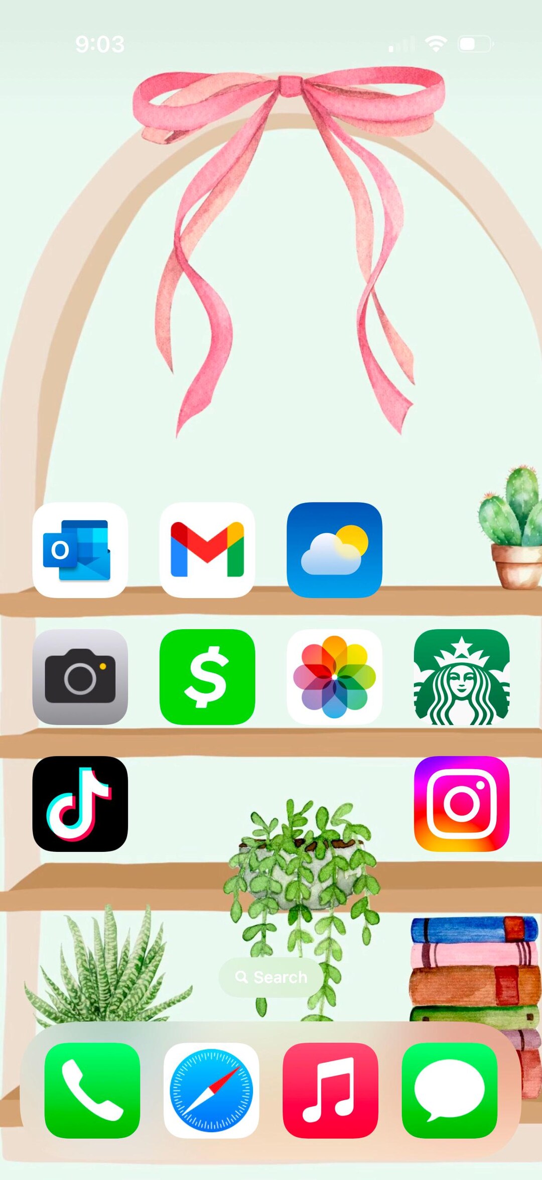 Bookshelf Wallpaper Ios 18 Homescreen, Organize App Icons in Style, Fit ...