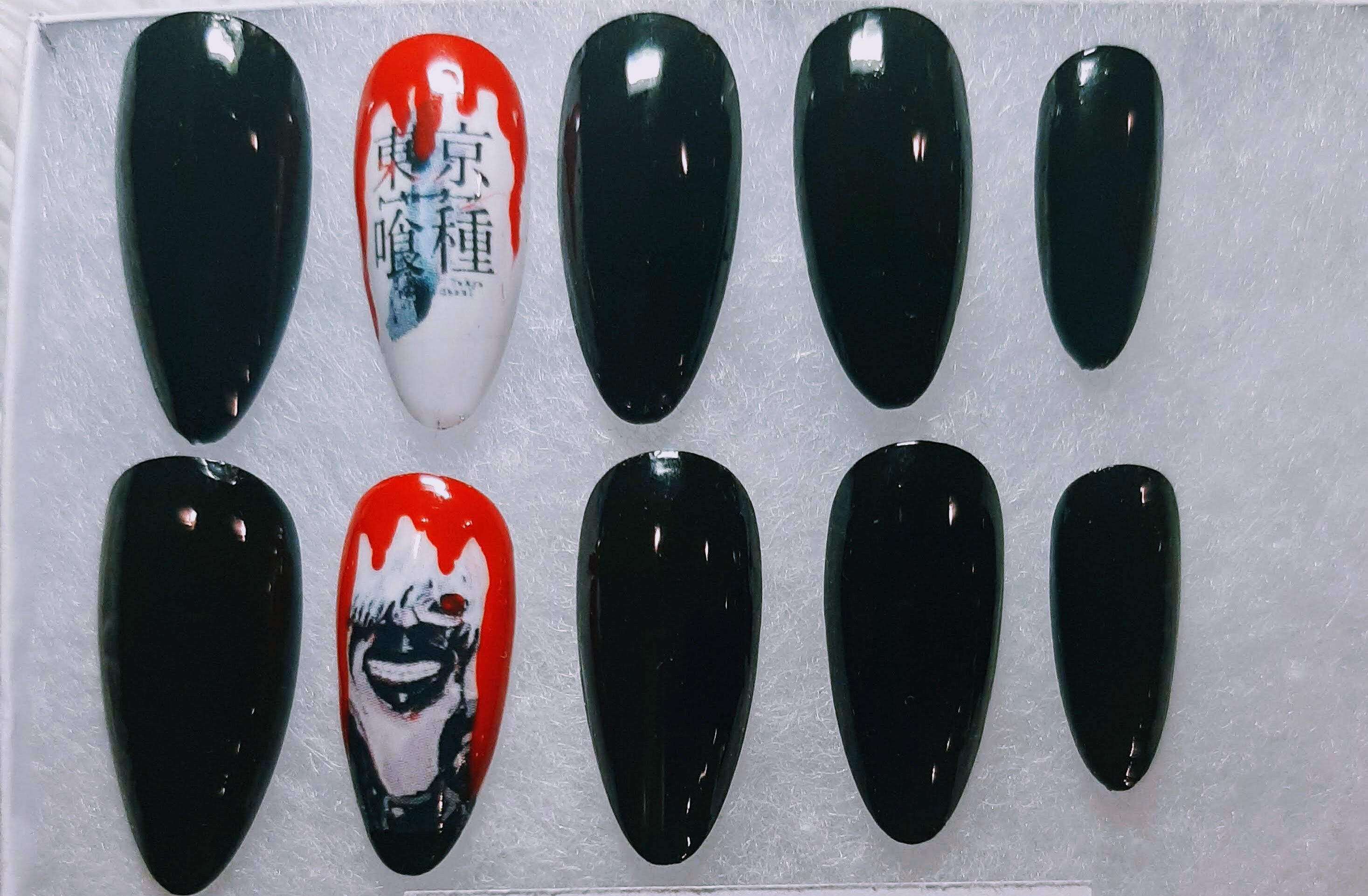 Inspired Tokyo Ghoul Press On Nailsken Kaneki Inspired Press Etsy Inspired Tokyo Ghoul Press On Nailsken Kaneki Inspired Press Etsy