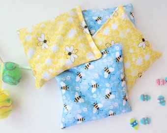 Bee printed flax seed Boo Boo bag for kids and babies| 1 piece | 4.5 x 4.5 inch