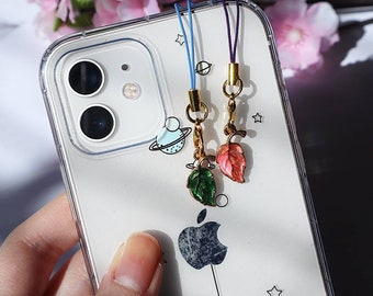 Switch charm phone charm Santa Claus dust plug charm has an AB rhinestone bead and a green bell