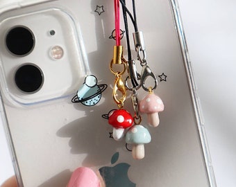 Switch charm phone charm Santa Claus dust plug charm has an AB rhinestone bead and a green bell