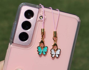 Kawaii Butterfly Charm, Dust Plug Charm Kawaii, Dust Plug Charm for Switch, Stitch Marker, Enamel Charm, Cute Phone Strap Cute Phone Plug