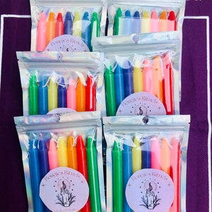 Lot de 7 Bougies rituelles, bougies de couleurs. image 6