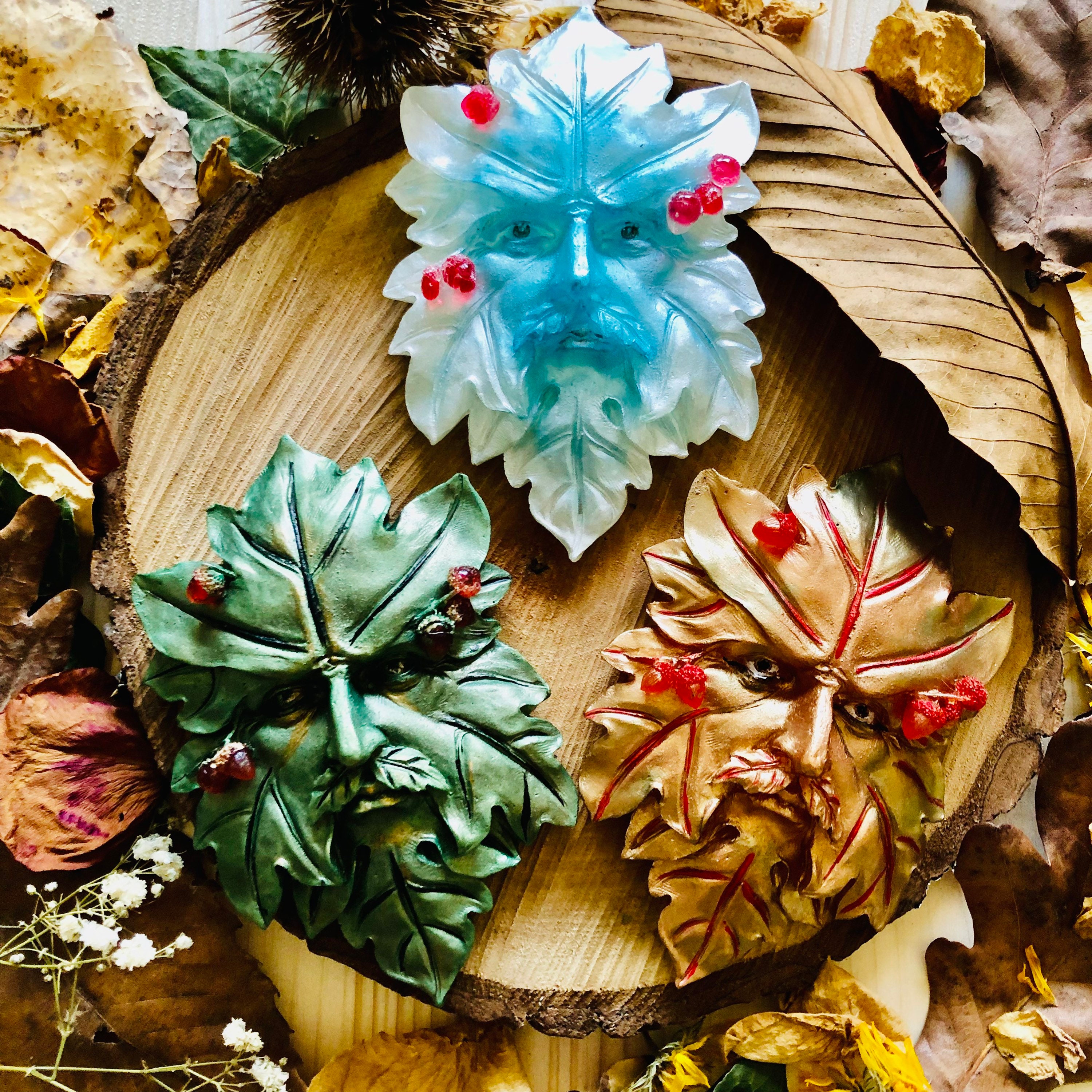 Le Roi Houx Wicca Création en Résine Décoration d'autel