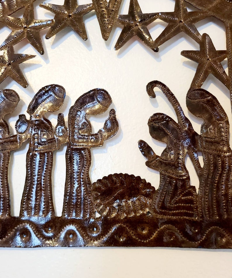 Haitian Steel Drum Art Christmas Nativity Scene Etsy