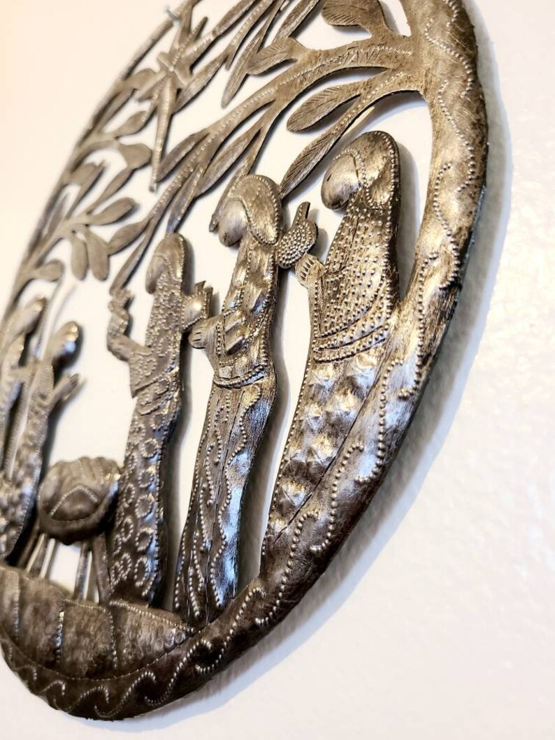 Haitian Steel Drum Art Christmas Nativity Scene Etsy