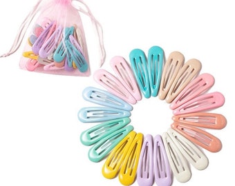 Mixed Barrettes Hair Clips (set of 20) color Hair Snap, Pastel Color Hair Snap, Baby hair nap girl hair snap