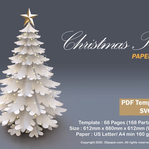 Christmas Tree Paper DIY Etsy