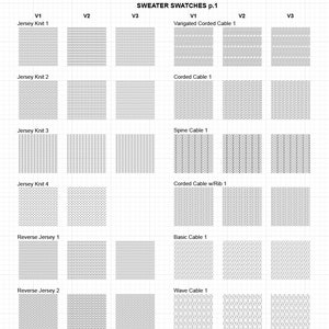 Strickmuster, Pullover Muster, Adobe Illustrator, Vektor-Dateien, sofortiger Download, digitale Dateien, Clipart
