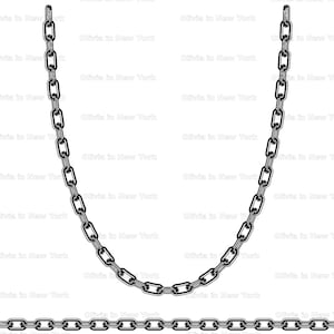 Bewerkbare zwarte ketting svg, ketting png, ketting voor haar, AI, 300 dpi, instant download, digitale bestanden, clipart