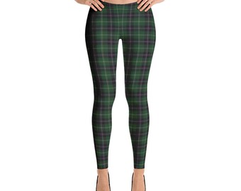 green plaid tights