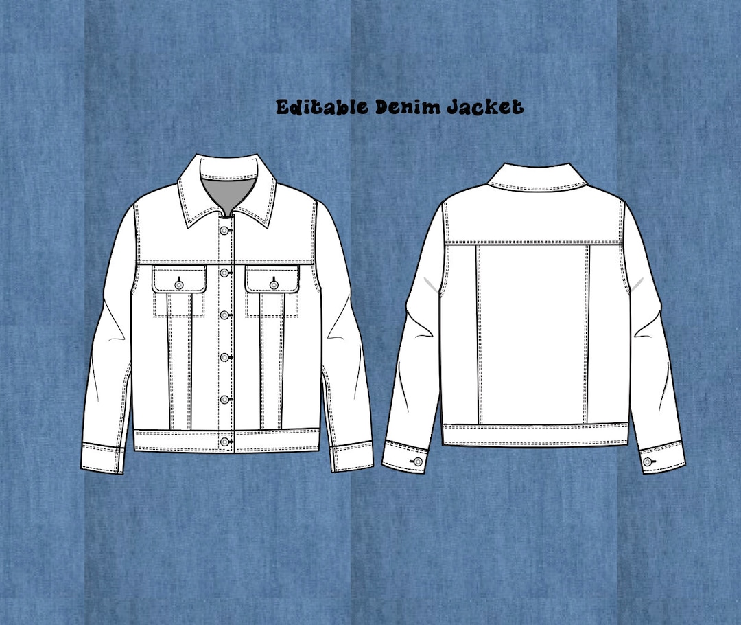 [GRAVER]★ELBOW DRAWING SMILE WHITE CLIP DENIM JACKET UNISEX] Elbow Drawing Smile White Clip Jean Jacket - GRAVER