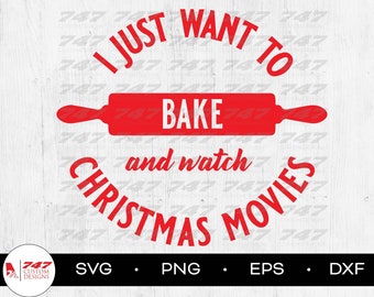 Películas de repostería navideña SVG, repostería navideña (png, eps, dxf) (descarga digital)
