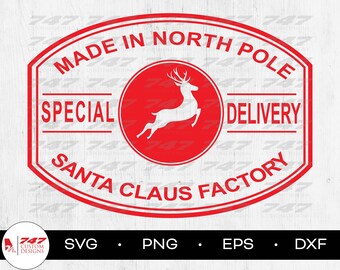 Entrega especial del Polo Norte SVG, archivo de Santa (descarga digital)