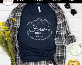 Outlander Fraser’s Ridge SVG, Diseño del Clan Fraser, Inspirado en Jamie Fraser, Archivo de corte para Cricut, Archivo para Silhouette, Clan escocés SVG