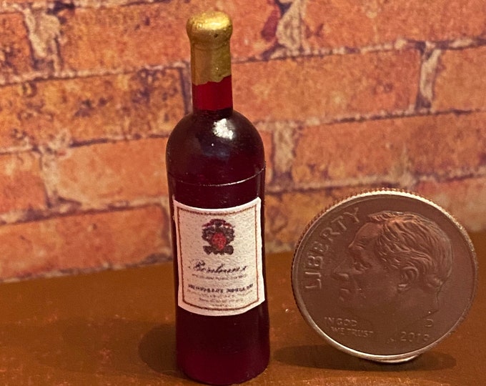 Miniature Red Wine Bottle, 112 Scale Etsy