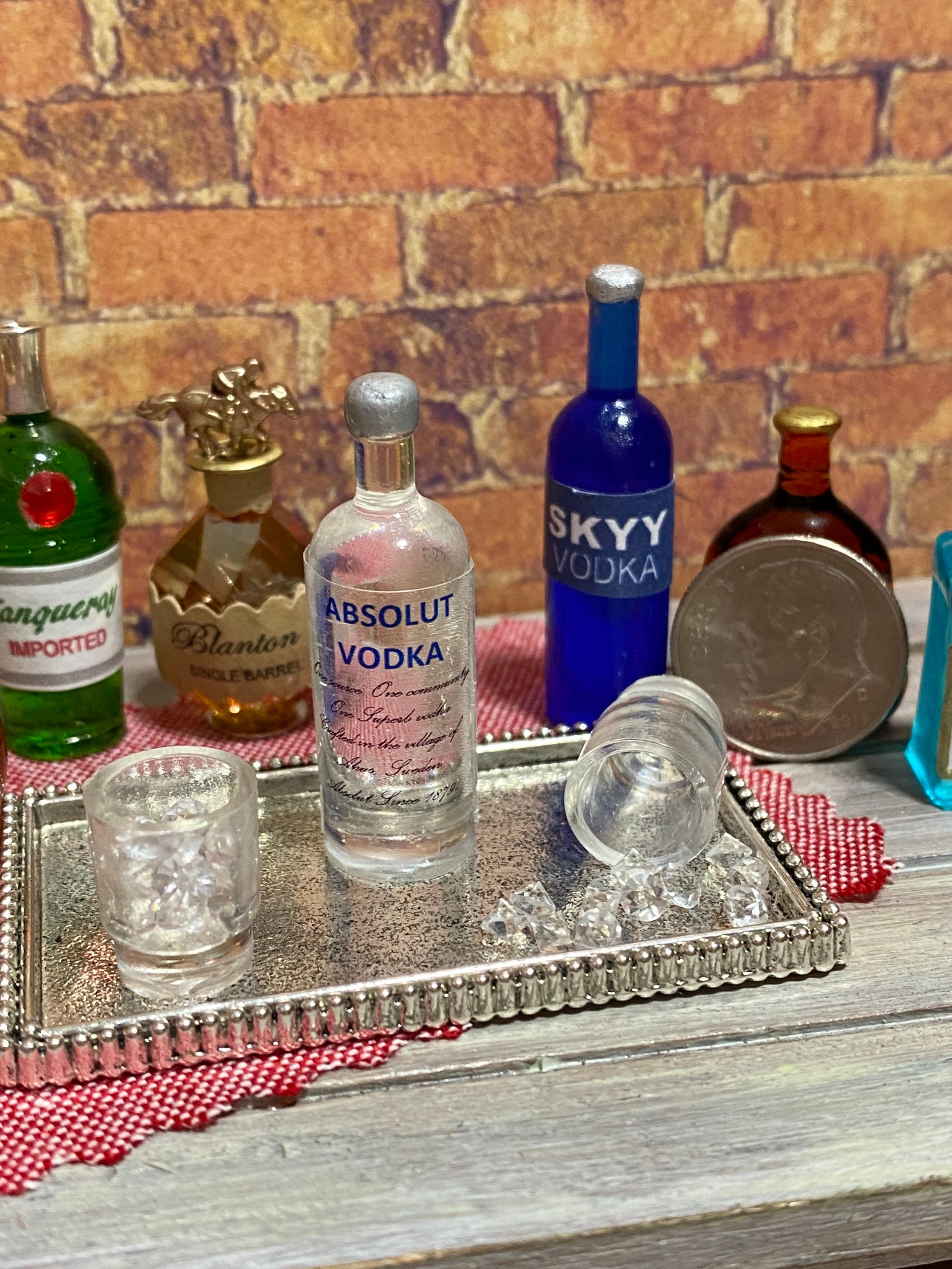 Miniatur Absolut Vodka Flasche 0112 Maßstab Schnaps Etsy