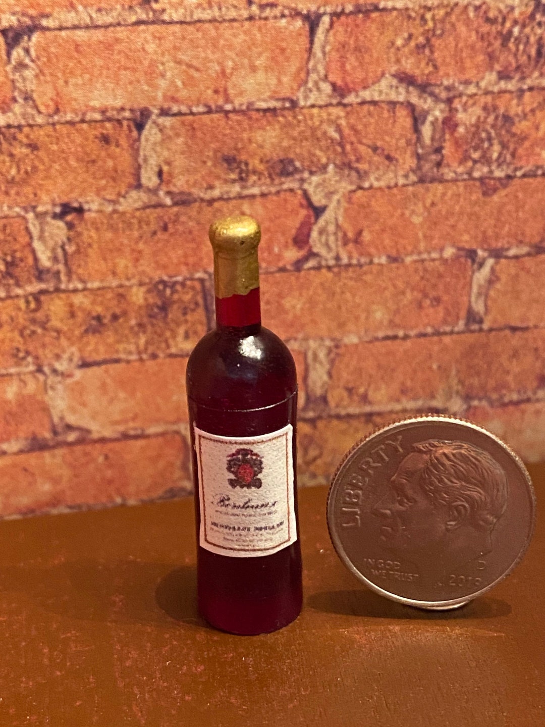 Miniature Red Wine Bottle, 112 Scale Etsy