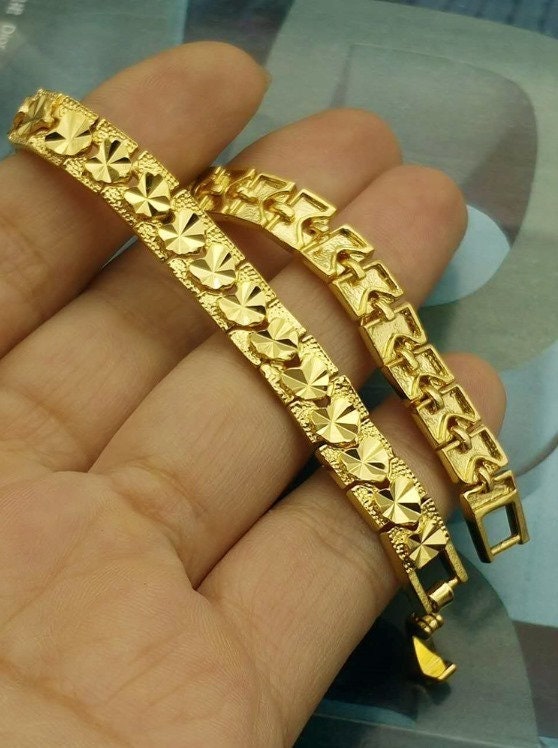 High Quality Fine Jewelry 24K Gold Plated Bracelets Etsy