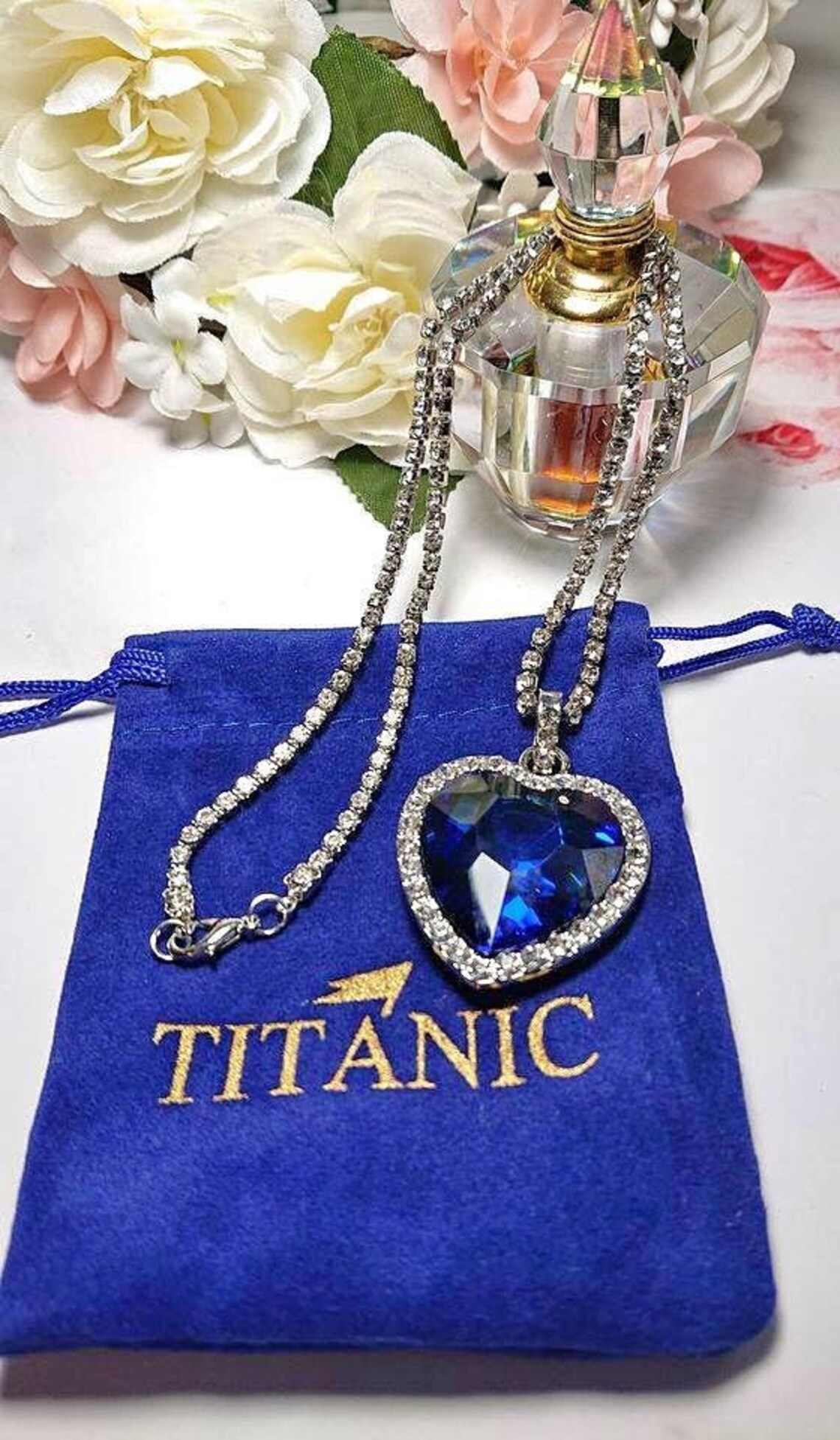 Titanic Necklace Heart of the Ocean Necklace Forever Love Etsy Canada