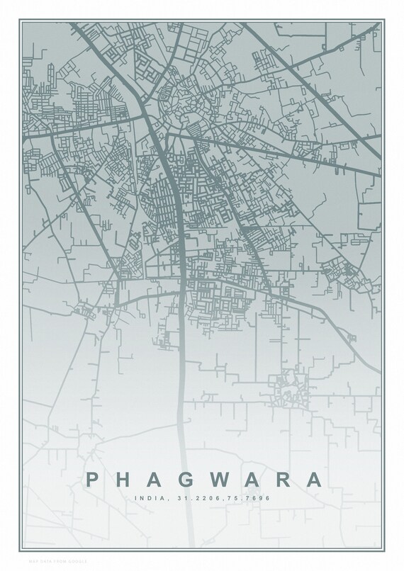 Phagwara In Punjab Map Phagwara Map Framed Punjab Map Printable Poster Framed Poster | Etsy