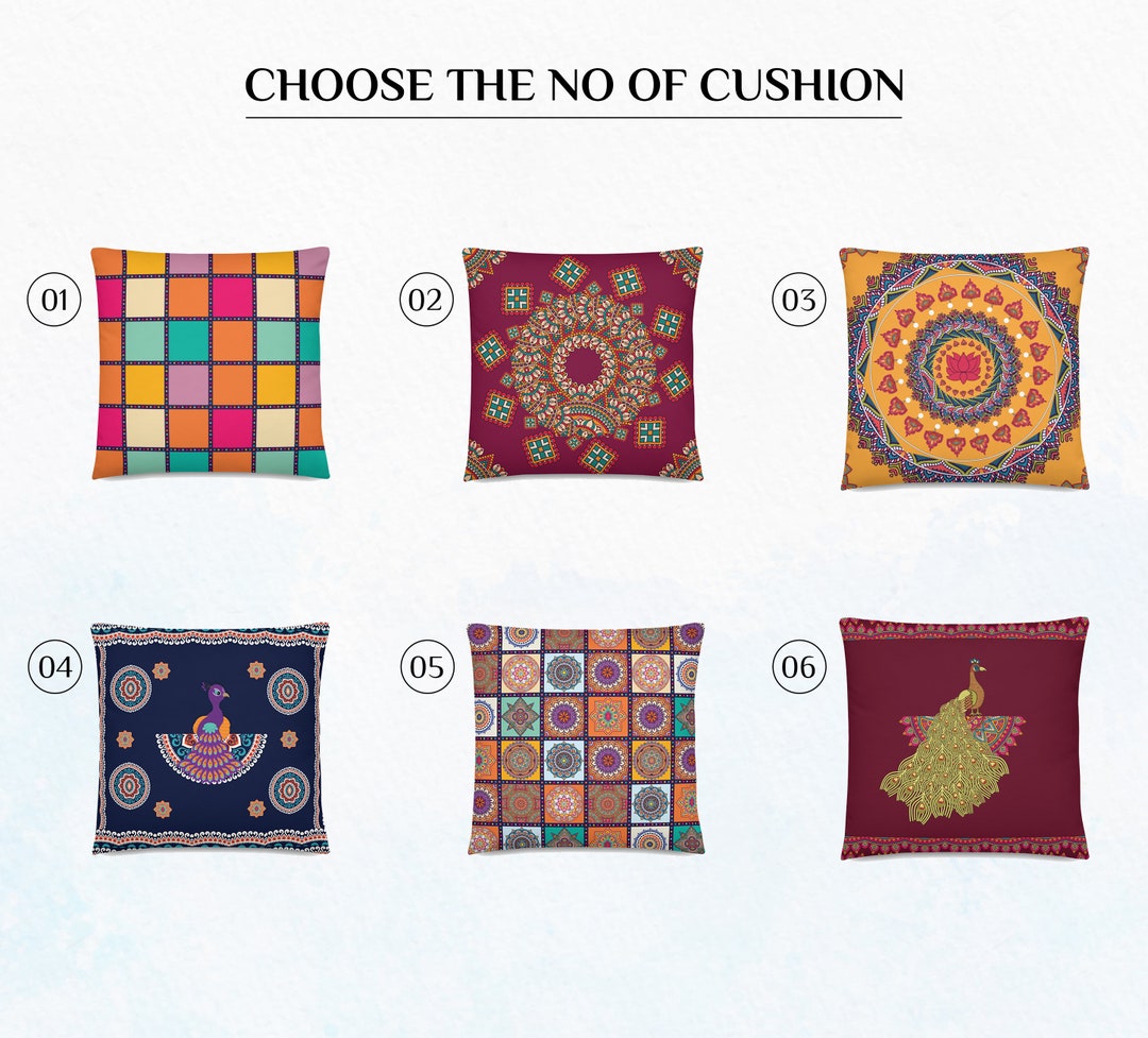 Punjabi Phulkari Design Pillows Etsy