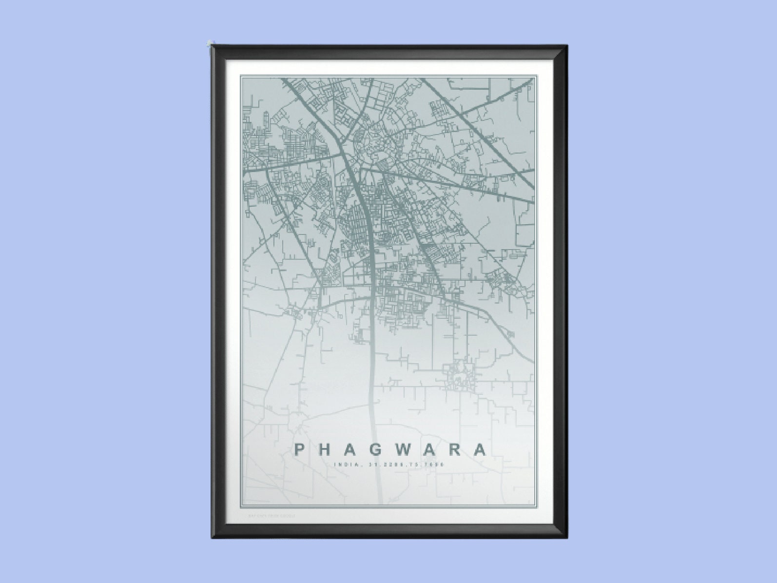 Phagwara In Punjab Map Phagwara Map Framed Punjab Map Printable Poster Framed Poster | Etsy Israel