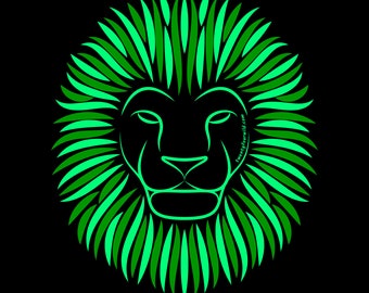 Wild Forest Green Lion | Unisex Tee