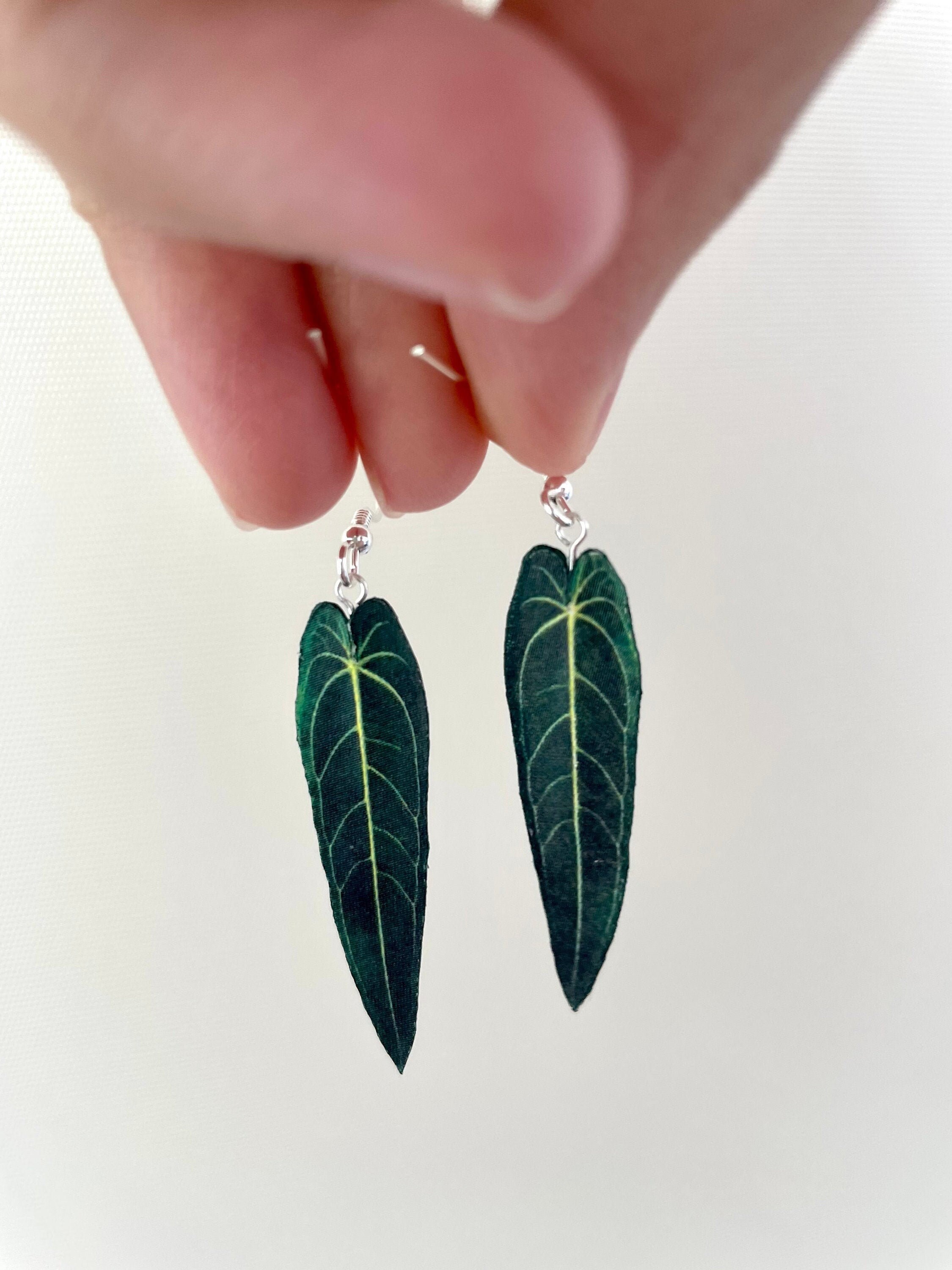 Anthurium Warocqueanum Earrings Houseplant Earrings Etsy