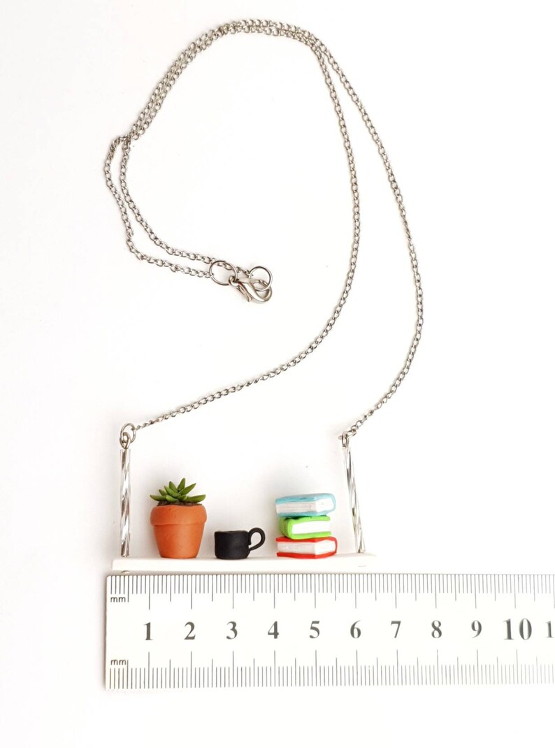 Small book shelf necklace image 8