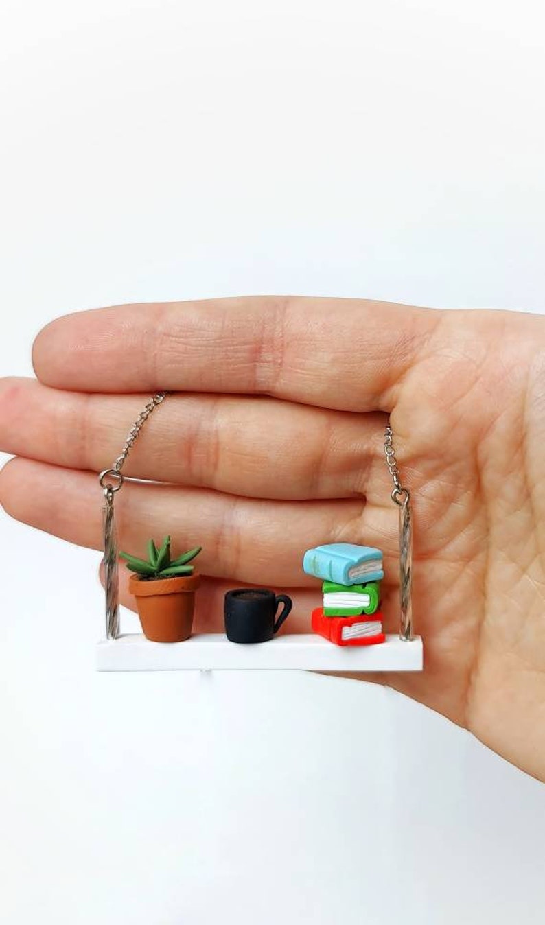 Small book shelf necklace image 2